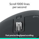 Logitech MX Master 3S Bluetooth Edition Wireless Mouse, No USB Receiver - Ultra-Fast Scrolling, Ergo, 8K DPI, Track on Glass, Quiet Clicks, Works with Apple Mac, Windows PC, Linux, Chrome - Graphite