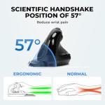 DELUX Seeker Ergonomic Mouse Wireless, Vertical Mouse with OLED Screen, 6 Buttons&Thumb Wheel Function, Silent Click, Up to 7200DPI, Programmable, Rechargeable, BT/2.4G/Wired, RGB Light(M618XSD-Black)