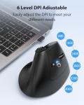 Transformers Vertical Ergonomic Mouse with LED Screen & Knob Control, Rechargeable Vertical Mouse Wireless, 3-Device Connectivity (2.4G + Dual Bluetooth), Quiet Clicks, Computer Mice for PC/Mac/Laptop