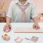 seenda Wireless Trackball Mouse, Bluetooth Ergonomic Rollerball - Rechargeable Multi-Device USB/Bluetooth Connection, Thumb Control Compatible for Mac/Android/Windows Computers, Pink