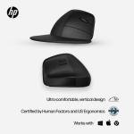 HP 920 Ergonomic Vertical Mouse Wireless Bluetooth 5.3 & USB Dongle, 5 Programmable Buttons, 16 Week Battery, Multi-Device, Multi-OS