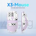 ATTACK SHARK X3 Wireless Gaming Mouse, 49g Bluetooth/2.4G/USB-C Ergonomic Computer Mouse, PAW3395 26K DPI Sensor, 200h Battery Life, Programmable Buttons, Gaming Accessories for PC/Laptop/Mac