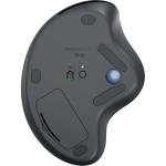 Logitech Ergo M575S Wireless Ergonomic Trackball Mouse, Black/Blue (910-007026)