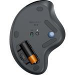 Logitech Ergo M575S Wireless Ergonomic Trackball Mouse, Black/Blue (910-007026)
