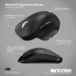 Incase Bluetooth Ergonomic Mouse – Designed by Microsoft – Two Thumb Buttons, Easy to Grip Thumb Rest, Precision Tracking, Connects 3 Devices, 15 Month Battery Life, Mac/Windows PCs/Laptops (Black)