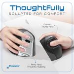 Evoluent – Inventor of The Vertical Mouse – VMC Vertical Ergonomic Mouse Wireless USB/Bluetooth Ergo Design for Right Hand M-L, Sculpted Comfort, 4 Speeds, Copy & Paste Buttons