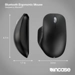Incase Bluetooth Ergonomic Mouse – Designed by Microsoft – Two Thumb Buttons, Easy to Grip Thumb Rest, Precision Tracking, Connects 3 Devices, 15 Month Battery Life, Mac/Windows PCs/Laptops (Black)