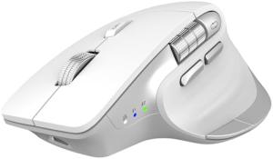 CITLLA Wireless Bluetooth Mouse, Ergonomic Rechargeable Silent Mouse with Multi-Device, Adjustable DPI, Flying Scroll & Thumb Wheel, Bluetooth Mice for Laptop, Computer, Tablet, Smartphone (White)