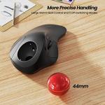 Nulea Wireless Ergonomic Trackball Mouse, Rechargeable, Bluetooth Rollerball Mouse, 44mm Index Finger Trackball, 5 Adjustable DPI, Compatible with PC, Laptop, Mac