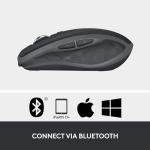 Logitech MX Anywhere 2S Bluetooth Edition Compact Wireless Mouse, No USB Receiver - Use On Any Surface, Hyper-Fast Scrolling, Rechargeable, Control Up to 3 Apple Mac and Windows Computers and Laptops