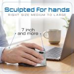 Evoluent – Inventor of The Vertical Mouse – VMC Vertical Ergonomic Mouse Wireless USB/Bluetooth Ergo Design for Right Hand M-L, Sculpted Comfort, 4 Speeds, Copy & Paste Buttons