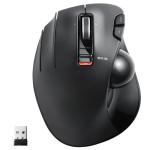 ELECOM EX-G Left Handed Trackball Mouse, 2.4 GHz USB Wireless, Ergonomic, Thumb Control, Tracking Roller Ball, 6 Programmable Buttons, Tilt Scroll