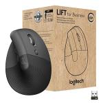 Logitech Lift for Business, Vertical Ergonomic Mouse, Wireless, Bluetooth or Secured Logi Bolt USB, Quiet clicks, Globally Certified, Windows/Mac/Chrome/Linux - Graphite