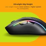 Glorious Gaming - Model D 2 Wireless Ergonomic Mouse, Superlight 66g, up to 210 hr Battery Life, 26K Optical Sensor, 6 Programmable Buttons, 80 Million Clicks, FPS, MMO, MOBA, Battle Royale (Black)
