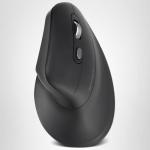 Kensington MY630 EQ Wireless Rechargeable Mouse, Ergonomic Vertical Design, Bluetooth LE, 2.4GHz, Black (K72484NA)