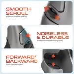 Delton S22 Vertical Wireless Mouse, Ergonomic Design, 2.4G USB Dongle, 6 Buttons, 3 Adjustable DPI Levels (800/1600/2400), Removable Palm Rest, Silent Click & Durable for PC, Laptop, MacBook - Black