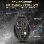 Attoe Gaming Mouse with 5 D Rocker, Wireless Vertical Mouse with [24000 DPI] [12 Programmable Buttons], Computer Mouse for Gamer/PC/E-Sports/Laptop (Black)