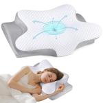 Cervical Neck Pillow for Sleeping - Ergonomic Side Sleeper Pillow for Pain Relief, Contour Cervical Pillow for Neck Support, Orthopedic Memory Foam Pillows Bed Pillow for Side Back Stomach Sleeper