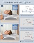 Cervical Neck Pillow for Pain Relief -Ergonomic Side Sleeper Pillow for Sleeping, Contour Memory Foam Pillows for Neck Support, Cooling Orthopedic Bed Rest Pillow for Back and Stomach Sleepers