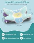 Cervical Neck Pillow for Pain Relief, Ergonomic Side Sleeper Pillow for Sleeping, Orthopedic Contour Memory Foam Bed Rest Pillows for Sleeping, Cooling Cervical Pillow for Back Stomach Sleepers