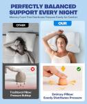 Emircey Clinical-Level Relief Cervical Neck Pillow for Sleeping, Orthopedic Contour Memory Foam Pillow for Side Sleepers, Cooling Reading Pillow for Neck Relief, Ergonomic for Back Stomach Sleepers