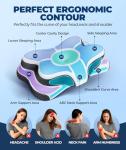 Osteo Sustained Cervical Health Neck Pillow, Contour Zoned Design Ergonomic Pillow for Pain Relief, No-Temperature Affected Memory Foam Pillows, Cooling Pillow Support Side, Back, Stomach Sleeper