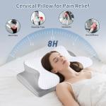 Cervical Neck Pillow for Sleeping - Ergonomic Side Sleeper Pillow for Pain Relief, Contour Cervical Pillow for Neck Support, Orthopedic Memory Foam Pillows Bed Pillow for Side Back Stomach Sleeper