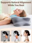 Cervical Neck Pillow for Pain Relief – Ergonomic Memory Foam Pillow for Side Sleeper Contour Orthopedic Bed Pillow for Neck Support with Cooling Cover – Ideal Christmas Birthday Gift for Women Men