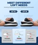 Osteo Sustained Cervical Health Neck Pillow, Contour Zoned Design Ergonomic Pillow for Pain Relief, No-Temperature Affected Memory Foam Pillows, Cooling Pillow Support Side, Back, Stomach Sleeper