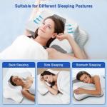 Pain Relief Cervical Pillow for Neck Support,Adjustable Ergonomic Pillow Cozy Sleeping,Odorless Orthopedic Memory Foam Pillows,Contour Bed Pillow for Side Back Stomach Sleeper