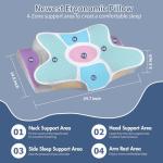 Cervical Neck Pillow for Sleeping - Ergonomic Side Sleeper Pillow for Pain Relief, Contour Cervical Pillow for Neck Support, Orthopedic Memory Foam Pillows Bed Pillow for Side Back Stomach Sleeper