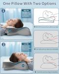 Cervical Neck Pillow for Pain Relief - Ergonomic Side Sleeper for Sleeping, Cooling Memory Foam Pillows for Neck Support, Contour Orthopedic Bed Pillow for Back Stomach Sleepers