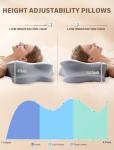 Cervical Neck Pillow for Pain Relief – Ergonomic Memory Foam Pillow for Side Sleeper Contour Orthopedic Bed Pillow for Neck Support with Cooling Cover – Ideal Christmas Birthday Gift for Women Men