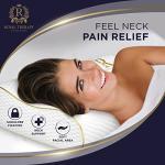 Royal Therapy Memory Foam Pillow, Queen Neck Pain Relief, Contour Cervical Pillow, for Neck and Shoulder Pain, Side, Back and Stomach Sleeper, 24x14x5 inches