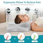 Cervical Pillow for Neck Pain Relief - Ergonomic Pillow for Sleeping Side Sleeper Pillow for Adults, Contour Neck Pillow Cooling Memory Foam Pillows, Orthopedic Bed Pillow for Back Stomach Sleepers