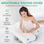 UTTU Cervical Pillow for Neck Strain Relief, Memory Foam Neck Pillow for Sleeping, Adjustable Orthopedic Sandwich Pillow, Contour Cooling for Side Back Stomach Sleeper, Medium(23.6"×14"×5.2"/4.5")