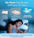 Osteo Enjoy Pain Relief Sleeping Cervical Neck Pillow, Ergonomic Contour Zoned Fits Side Sleeper, Non-Temperature Affected Memory Foam Pillows, Q-max Cooling Pillow Support Back Stomach Sleepers