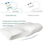 EPABO Contour Memory Foam Pillow Orthopedic Sleeping Pillows, Ergonomic Cervical Pillow for Neck Pain - for Side Sleepers, Back and Stomach Sleepers, Free Pillowcase Included (Firm & Queen)