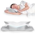 Ergonomic Cervical Neck Pillow for Pain Relief – Adjustable Contour Memory Foam | Shoulder & Neck Support Pillow | Side Back Stomach Sleepers | Cooling Odorless Breathable Pillowcase