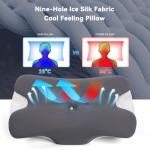 Vipfree Cervical Cooling Ergonomic Pillow, Adjustable Ergonomic Memory Foam, Cervical Support & Relieves Neck and Shoulder Pain, Orthopedic Pillow for All Sleep Positions