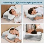 Cervical Neck Pillow - Cooling Pillow for Neck Pain Relief, Ergonomic Side Sleeper Pillow for Sleeping, Contour Orthopedic Memory Foam Pillows for Back & Stomach Sleepers with Pillowcase