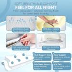 Ergonomic Cervical Neck Pillow for Pain Relief – Adjustable Contour Memory Foam | Shoulder & Neck Support Pillow | Side Back Stomach Sleepers | Cooling Odorless Breathable Pillowcase