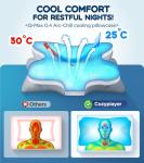 Effective Pain Relief Cervical Neck Pillow for Sleeping, Ergonomic Cooling Side Sleeper Pillow for Neck Support, Odorless Orthopedic Contour Memory Foam Pillows, Bed Pillow for Stomach Back Sleeper