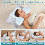 Cervical Pillow for Neck Pain Relief - Ergonomic Pillow for Sleeping Side Sleeper Pillow for Adults, Contour Neck Pillow Cooling Memory Foam Pillows, Orthopedic Bed Pillow for Back Stomach Sleepers