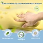 Cervical Neck Pillow - Cooling Pillow for Neck Pain Relief, Ergonomic Side Sleeper Pillow for Sleeping, Contour Orthopedic Memory Foam Pillows for Back & Stomach Sleepers with Pillowcase