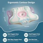 Cervical Neck Pillow for Pain Relief, Ergonomic Pillow Side Sleeper Pillow for Sleeping, Contour Memory Foam Pillows with Cooling Pillowcase Orthopedic Bed Pillow for Back Stomach Sleepers