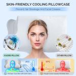 Cervical Pillow for Neck Pain Relief - Cooling Ergonomic Dual-Sided Orthopedic Neck Pillow with Ice Silk Pillowcase, Breathable Memory Foam Contour Pillow for Side, Back, Stomach Sleepers