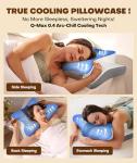 Cozyplayer True Cooling Cervical Neck Pillow for Pain Relief, Ergonomic Side Sleeper Pillow for Neck Support, Odorless Orthopedic Contour Memory Foam Pillows, Bed Pillow for Back Stomach Sleeper