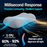 HighBeds Cervical Neck Pillow for Neck Pain Relief- Memory Foam Pillow for Side and Back Sleepers, BASF Support with Ergonomic Pillow