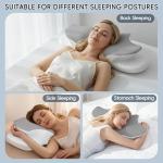 Cervical Neck Pillow for Pain Relief, Ergonomic Contour Pillow for Sleeping, 2 Heights Cooling Pillow for Neck and Shoulder Support, Memory Foam Orthopedic Pillow for Side Back Stomach Sleepers